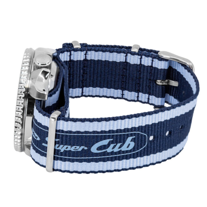 Seiko 5 Sports Honda Super Cub Limited Edition Blue Dial Two Tone NATO Strap Watch For Men - SRPK37K1 - Image 8